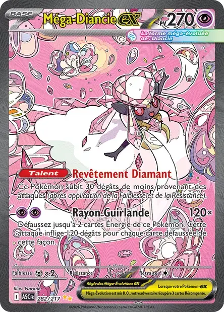 Carte Méga-Diancie ex 282/217